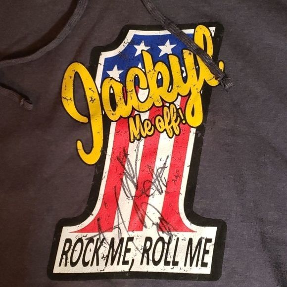 Signed Jackyl Me Off Band Hoodie XL Rock Me Roll Me Grey Sweatshirt Autographed - Picture 2 of 3